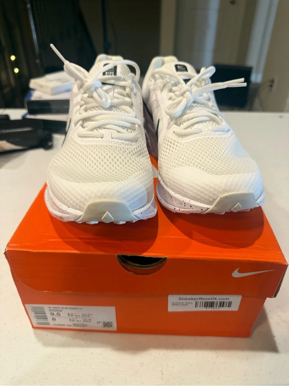 Size 9.5 - Nike Run Swift v2 White Black W